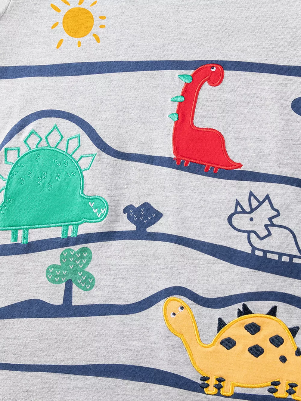 Children's Dinosaur T-Shirt & Striped Shorts Set, image 4