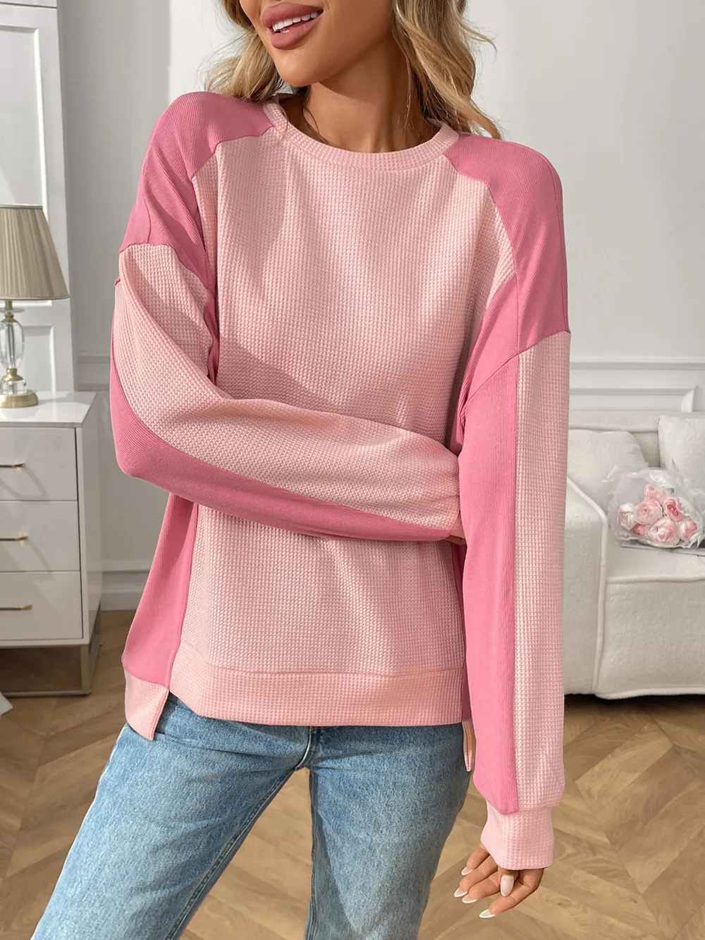 Color Block Long Sleeve Sweatshirt, image 6