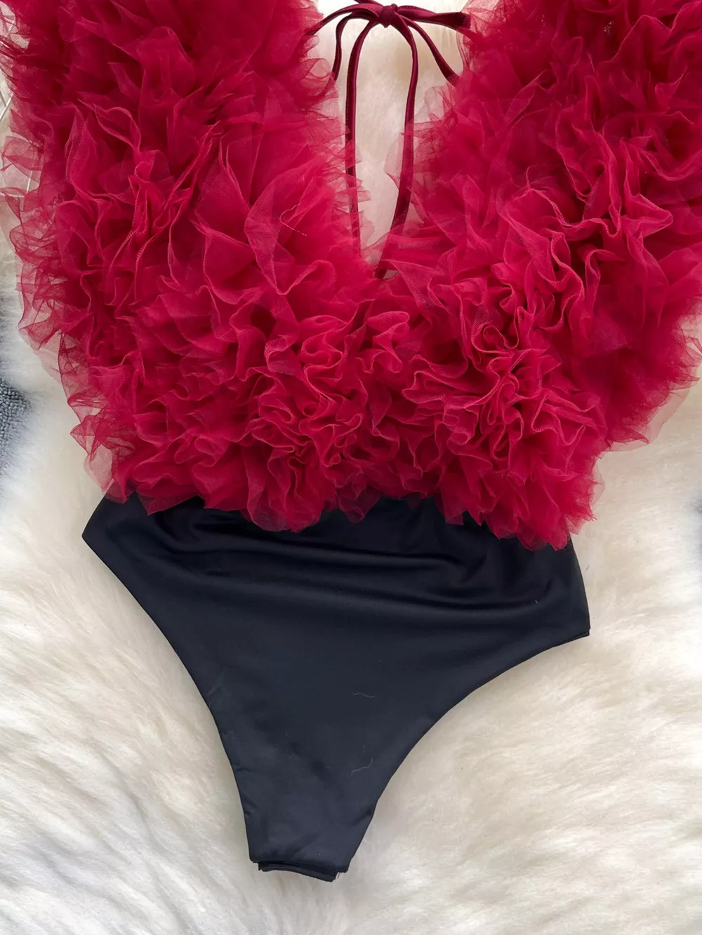 Ruffle Trim Sleeveless Bodysuit, image 22