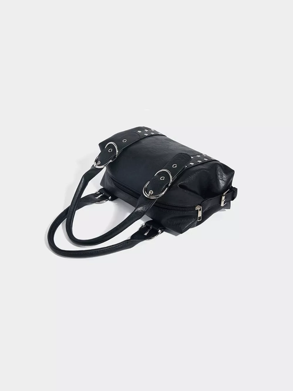 Studded Decor Shoulder Bag with Buckle Detail, image 5