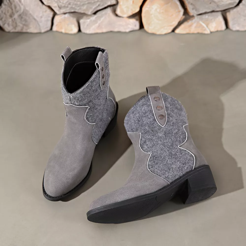 Point Toe Block Heels Boots, image 3