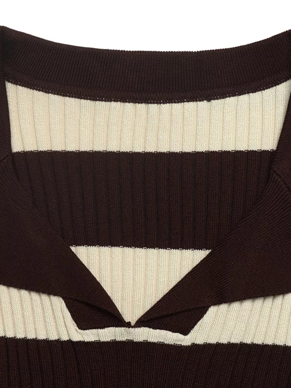 Striped Ribbed Knit Long Sleeve Sweater, image 6