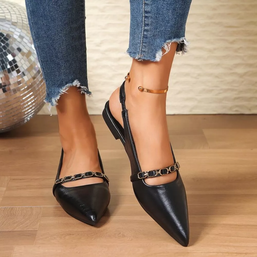 Point Toe Slingback Sandals, image 5