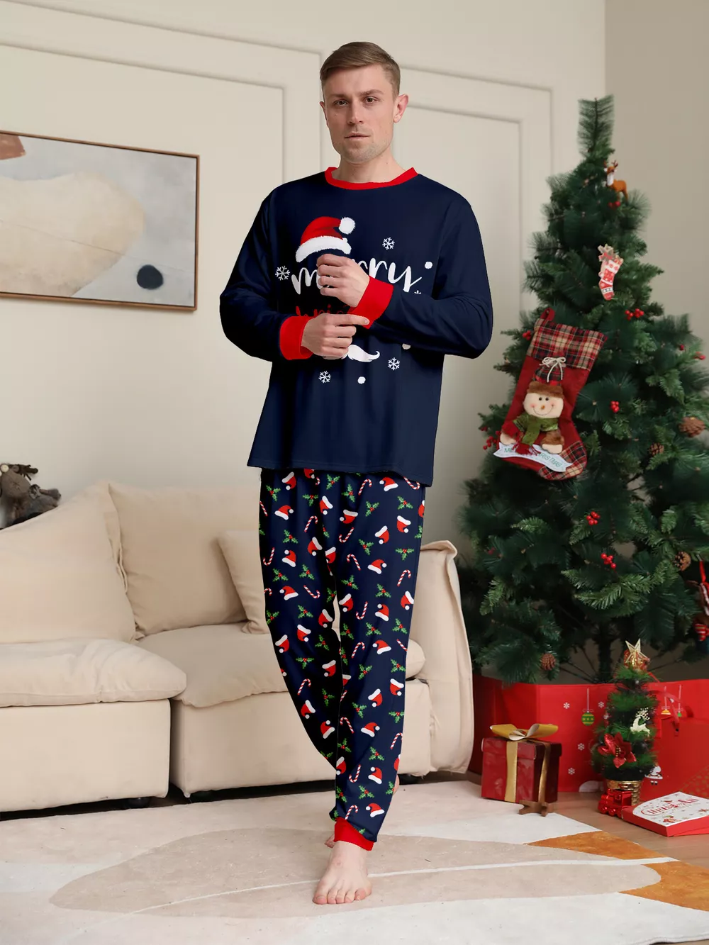 Full Size Family Matching Christmas Pajama Set Plus Size, image 8