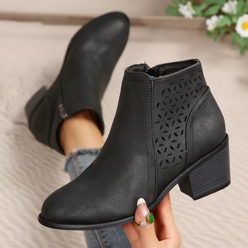 Point Toe Block Heels Boots, image 4