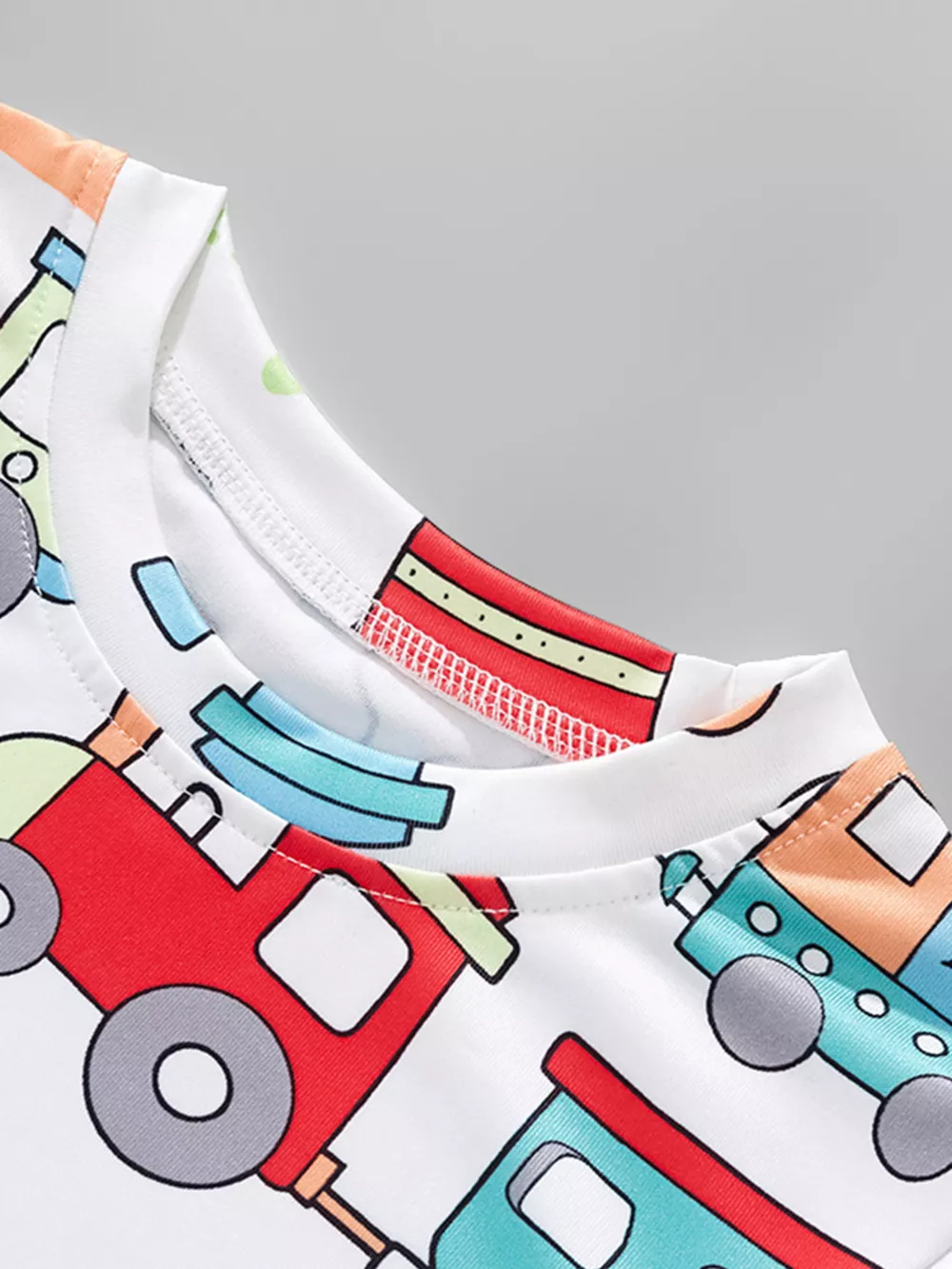 Children's Fun Train Print Short Sleeve T-Shirt, image 3