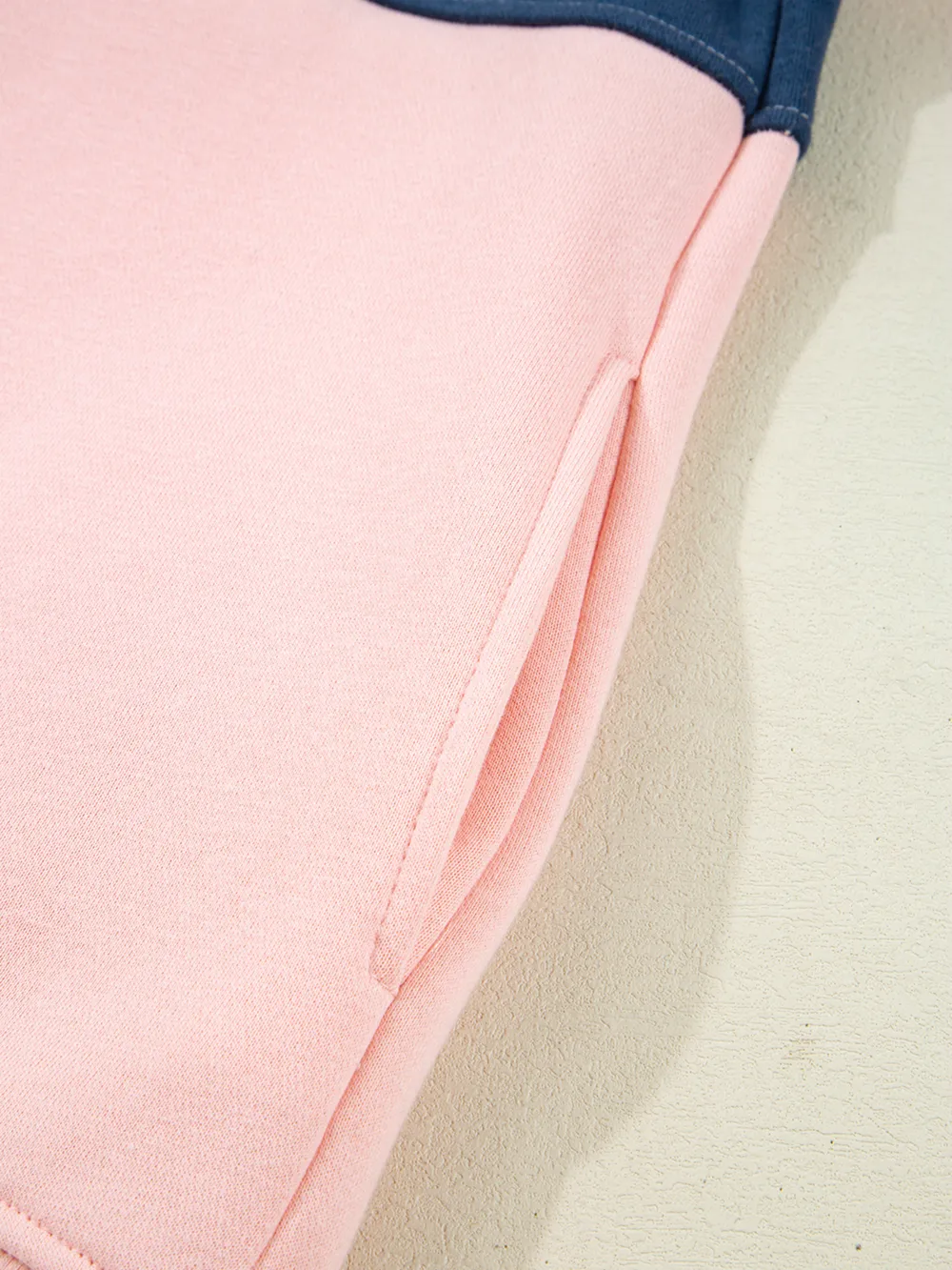 Colorblock Patchwork Half Button Baggy Sweatshirt, image 12