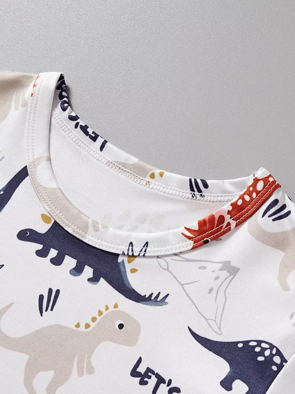 Children's Dinosaur Print Short Sleeve T-Shirt and Shorts Set, image 2