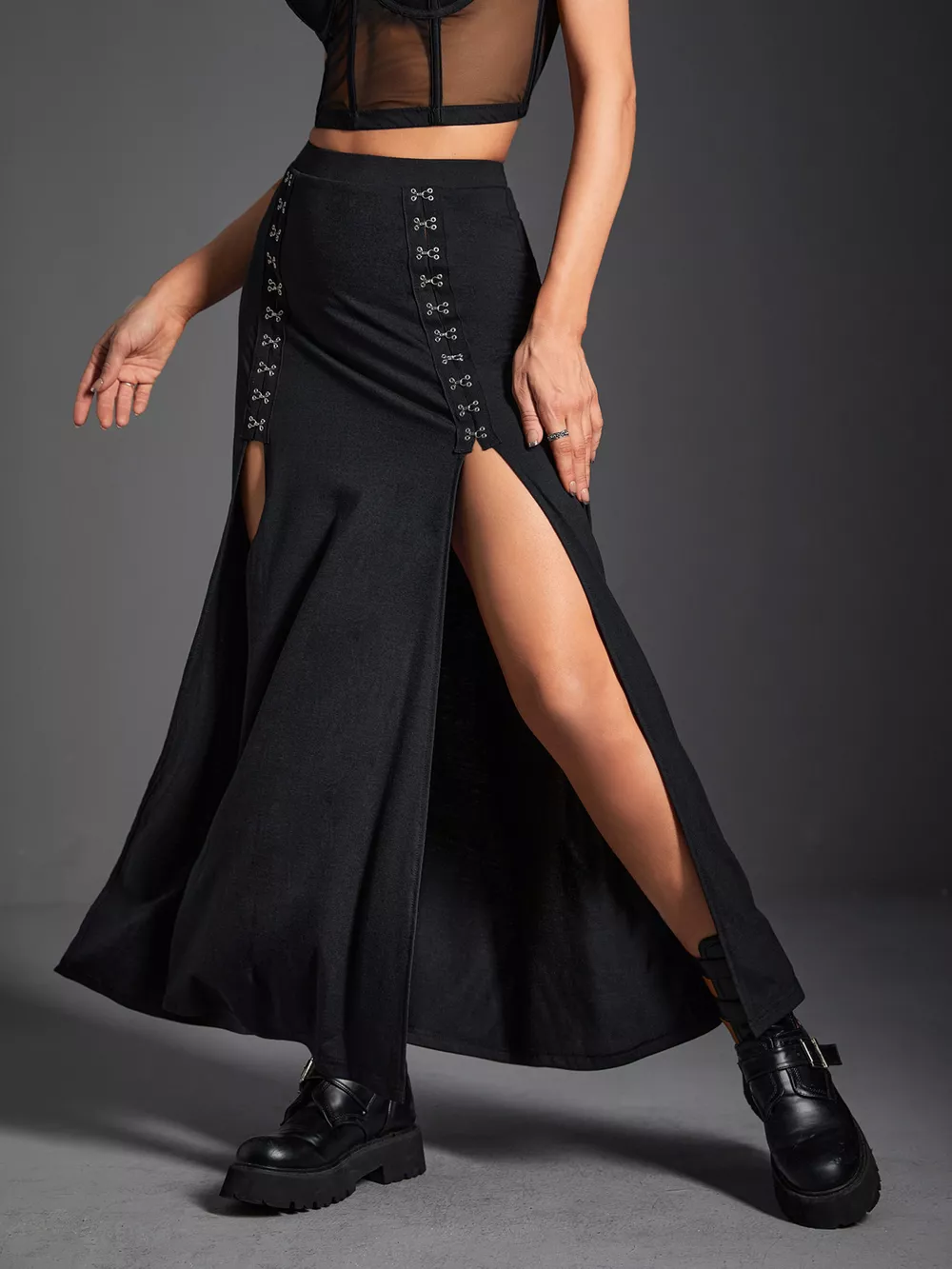 High Waist Slit Skirt, image 5