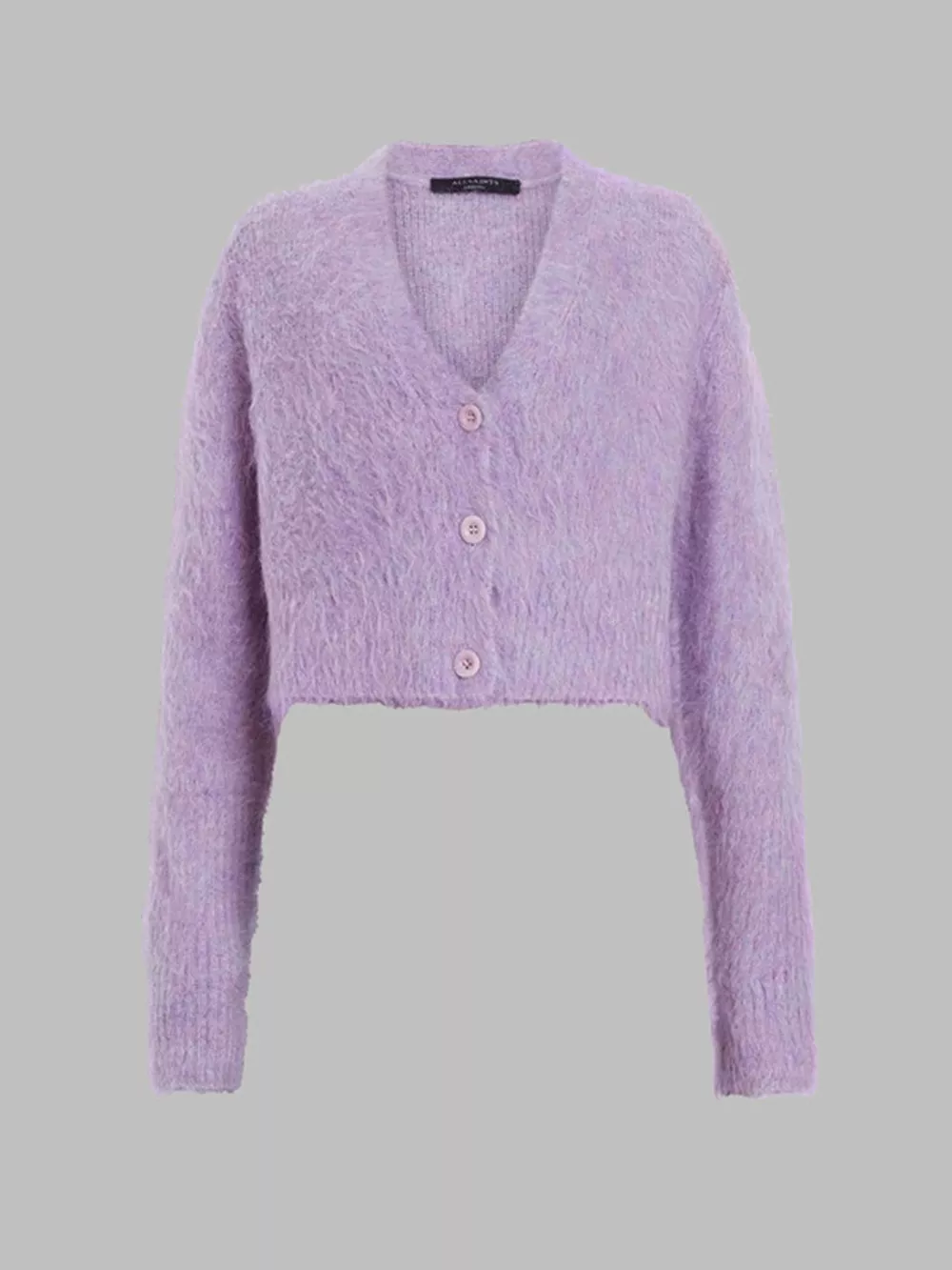 Fluffy Knit Cropped Cardigan, image 2