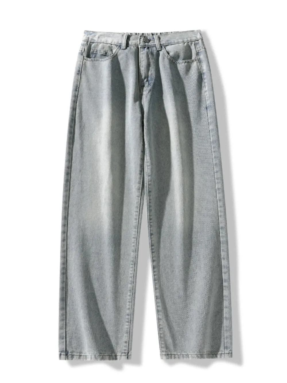 Men's Full Size Vintage Wash Wide Leg Jeans Plus Size, image 9