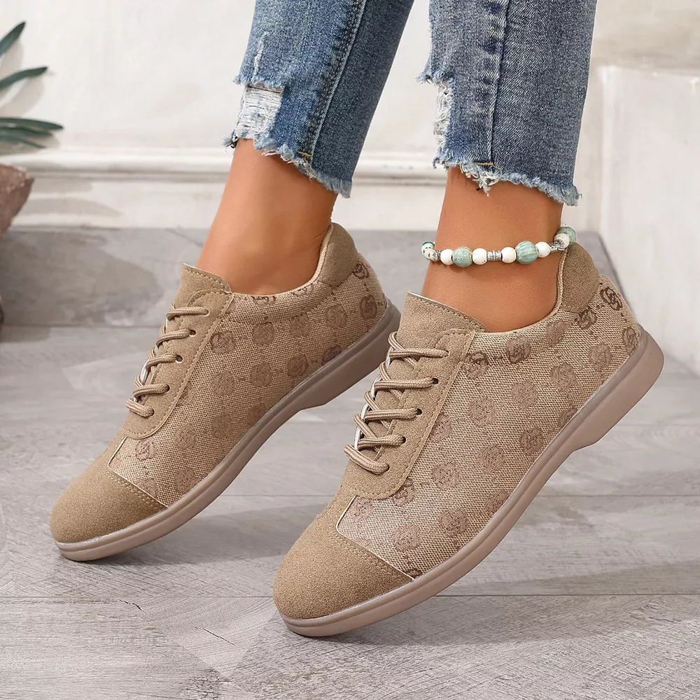 Round Toe Lace Up Sneakers, image 2