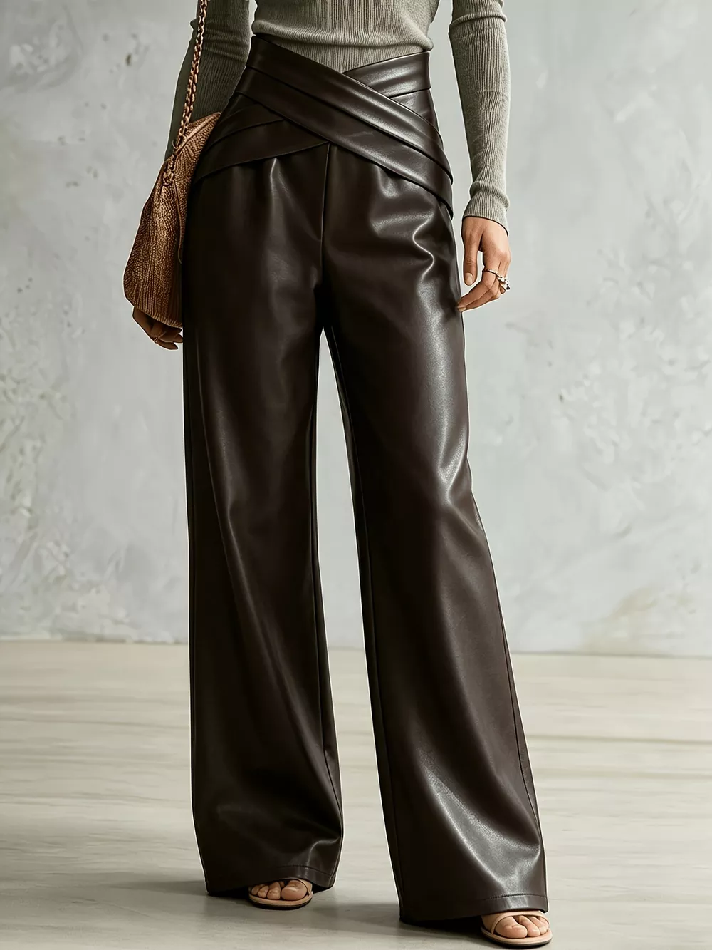Criss-Cross Wide Leg Pants, image 7