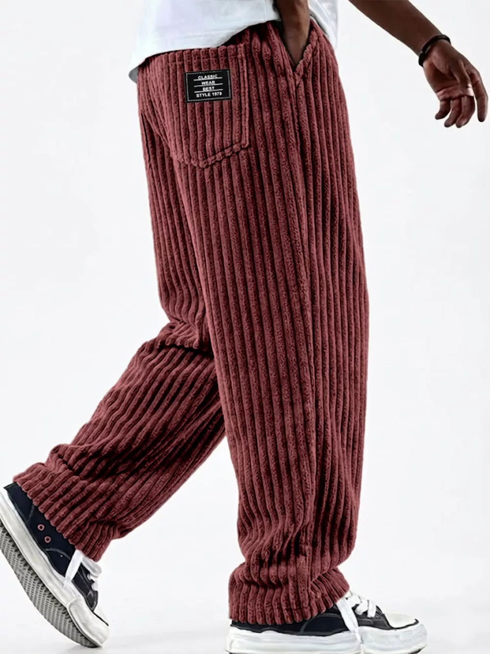Men's Full Size Casual Corduroy Wide-Leg Pants Plus Size, image 10
