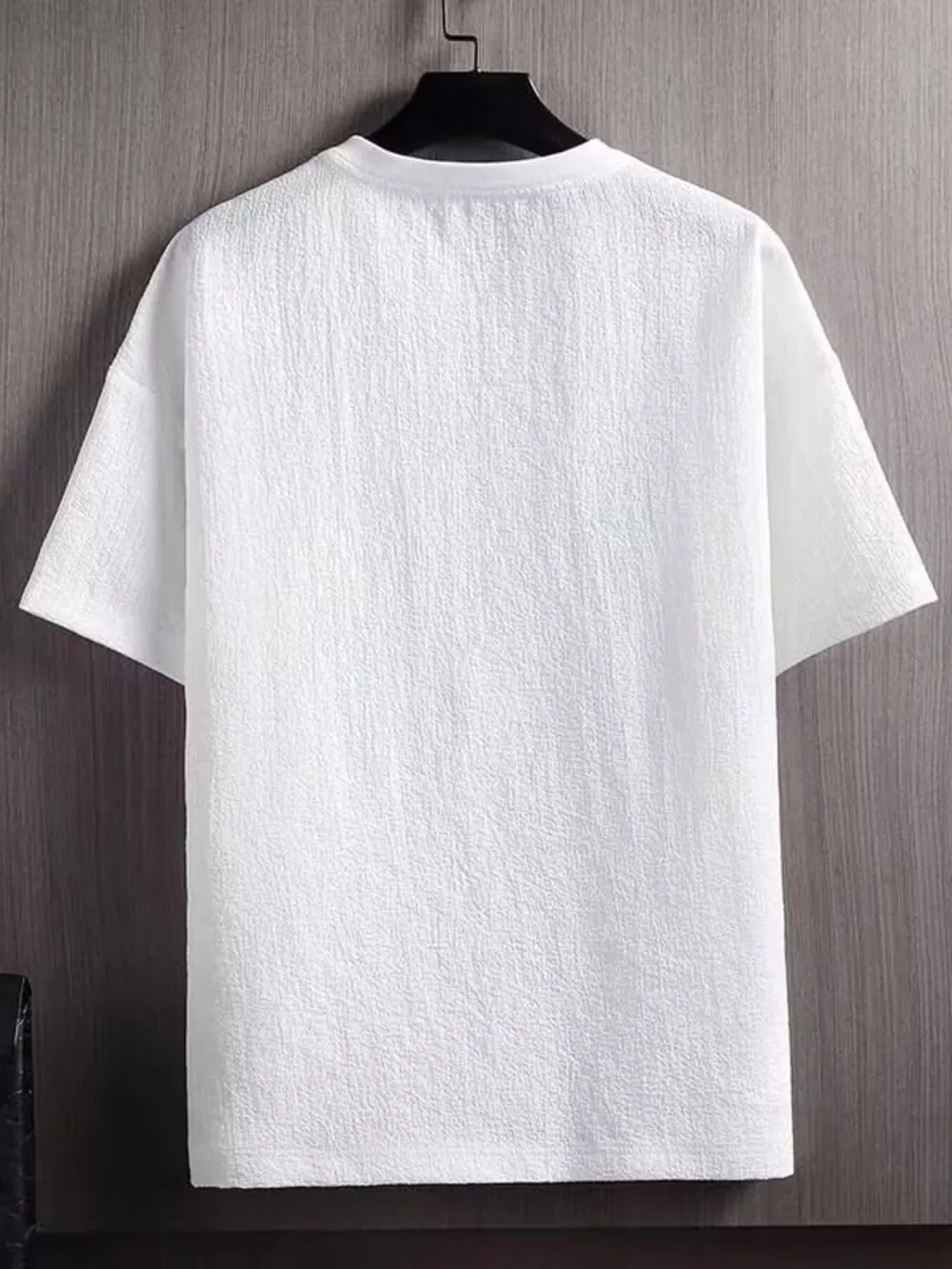 Men's Plus Size Textured Round Neck T-Shirt, image 7