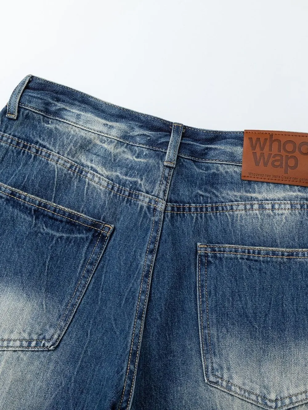 Men's Washed Denim Bermuda Shorts, image 11