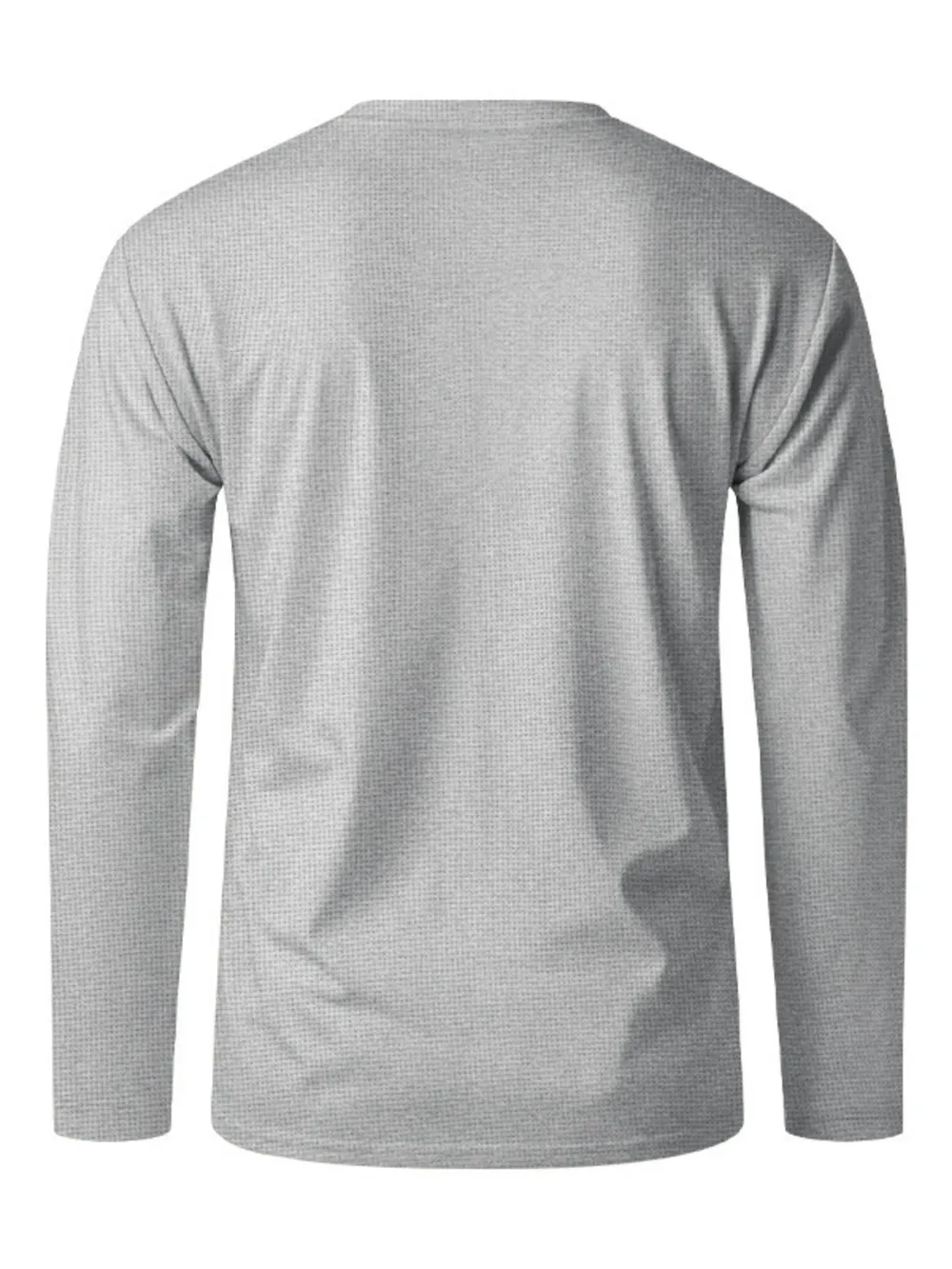 Men's Full Size Button Detail Long Sleeve T-Shirt Plus Size, image 4