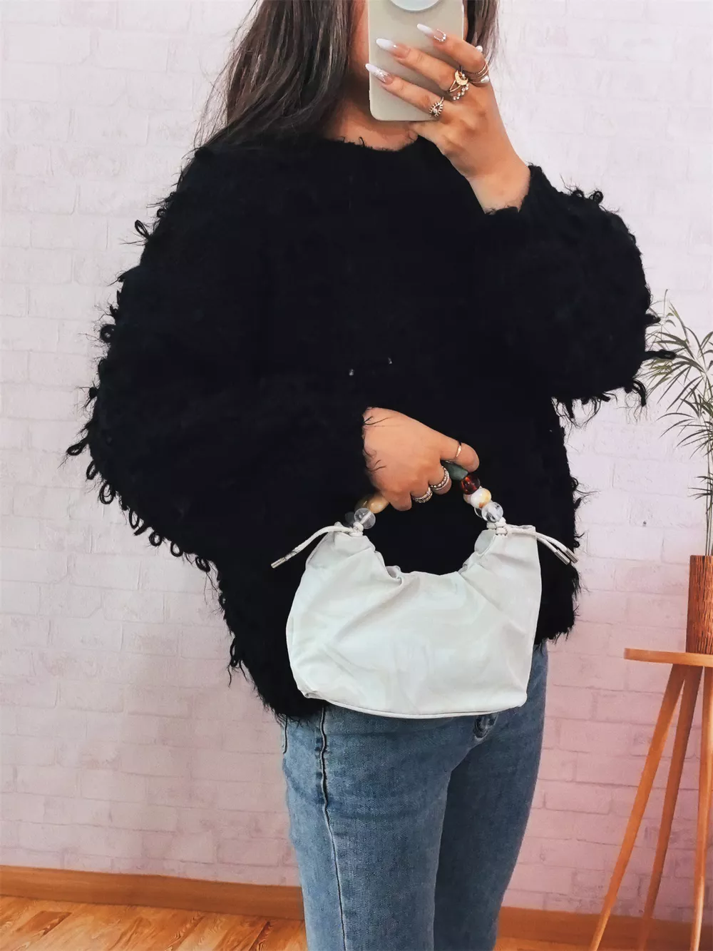 Chunky Round Neck Long Sleeve Sweater, image 12