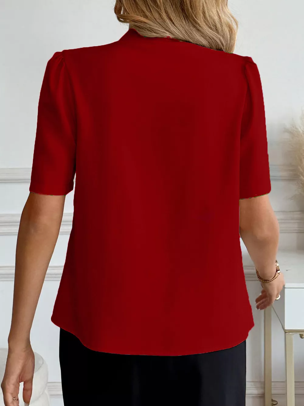 V-Neck Button-Down Shirt, image 21