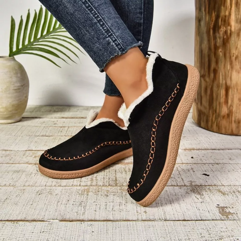 Round Toe Sherpa-Lined Slip-Ons, image 12