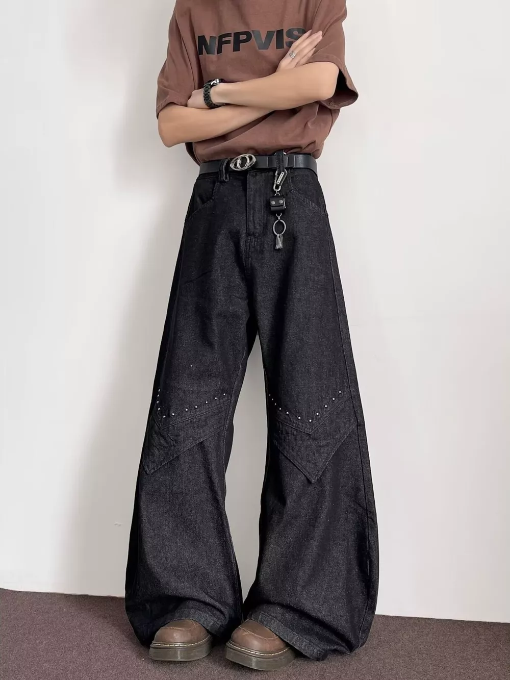 Men's Full Size Wide Leg Jeans Plus Size, image 4