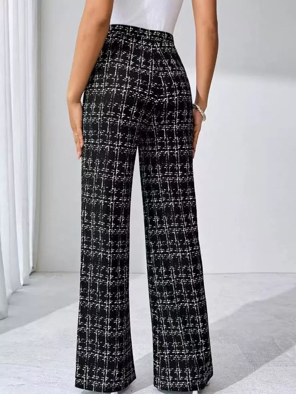 Plaid Wide Leg Pants, image 6