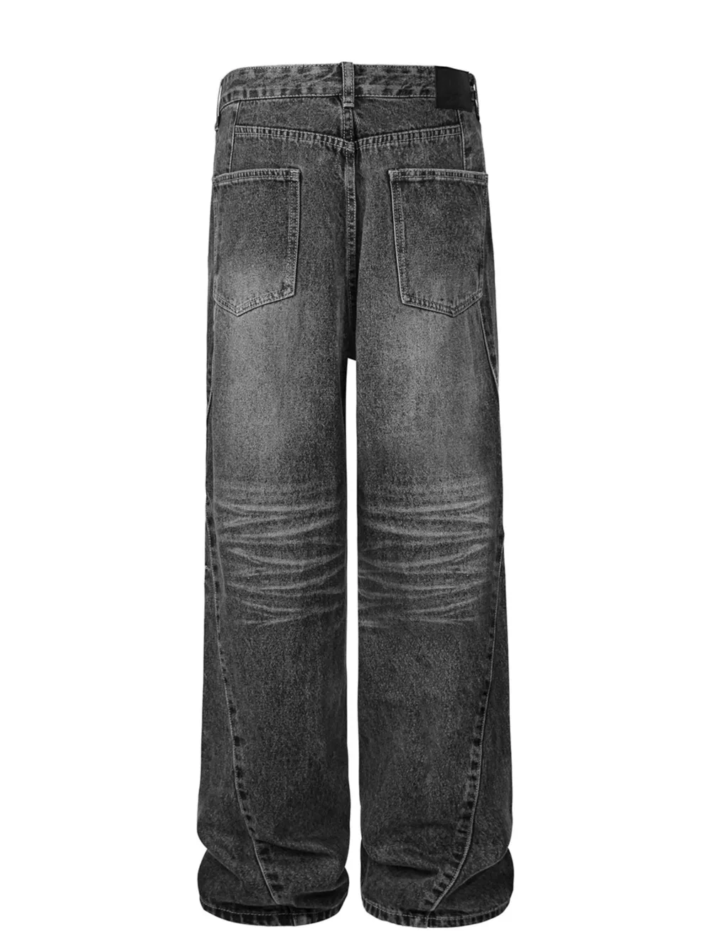 Men's High Waist Washed Straight Jeans, image 6