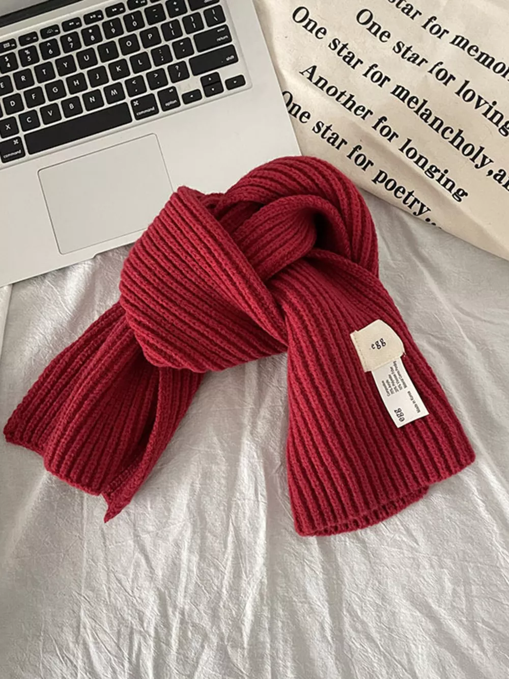Knitted Ribbed Scarf