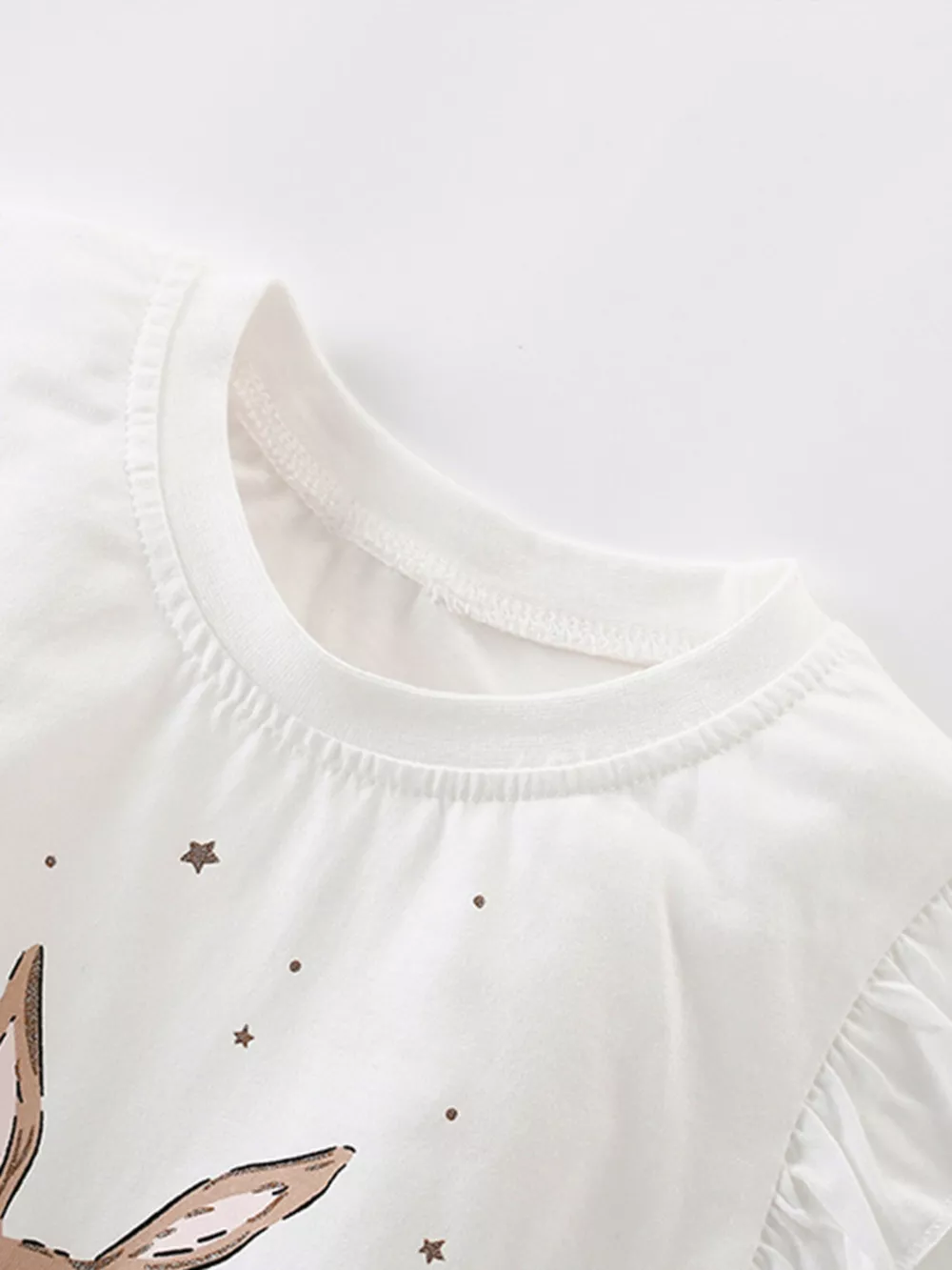 Children's Bunny Graphic Ruffle Sleeve T-Shirt, image 3