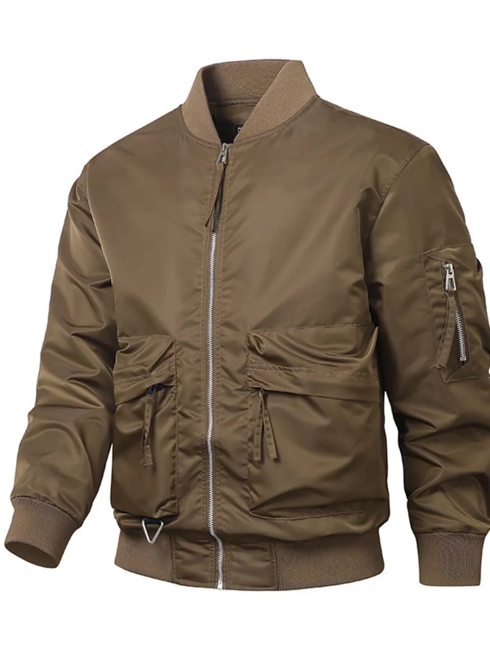 Men's Plus Size Zip Up Long Sleeve Jacket, image 2