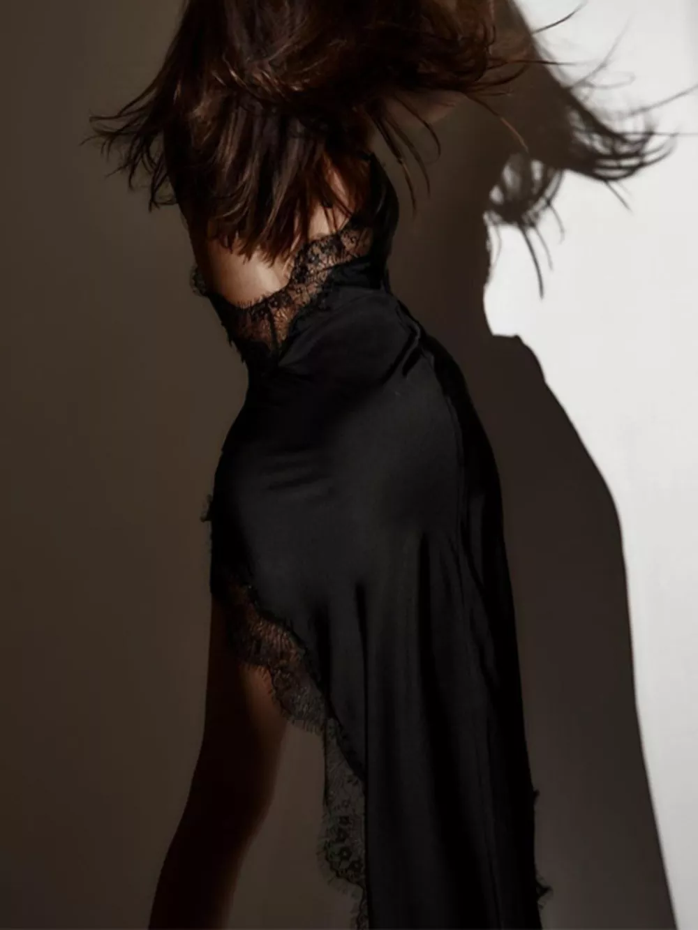 Lace Detail Split Spaghetti Strap Dress, image 5