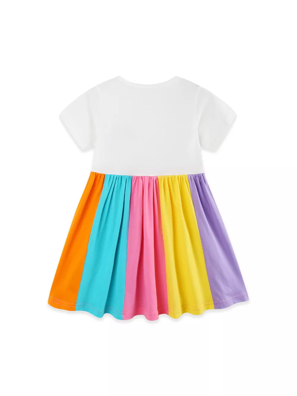 Children's Rainbow Striped Casual Dress, image 5
