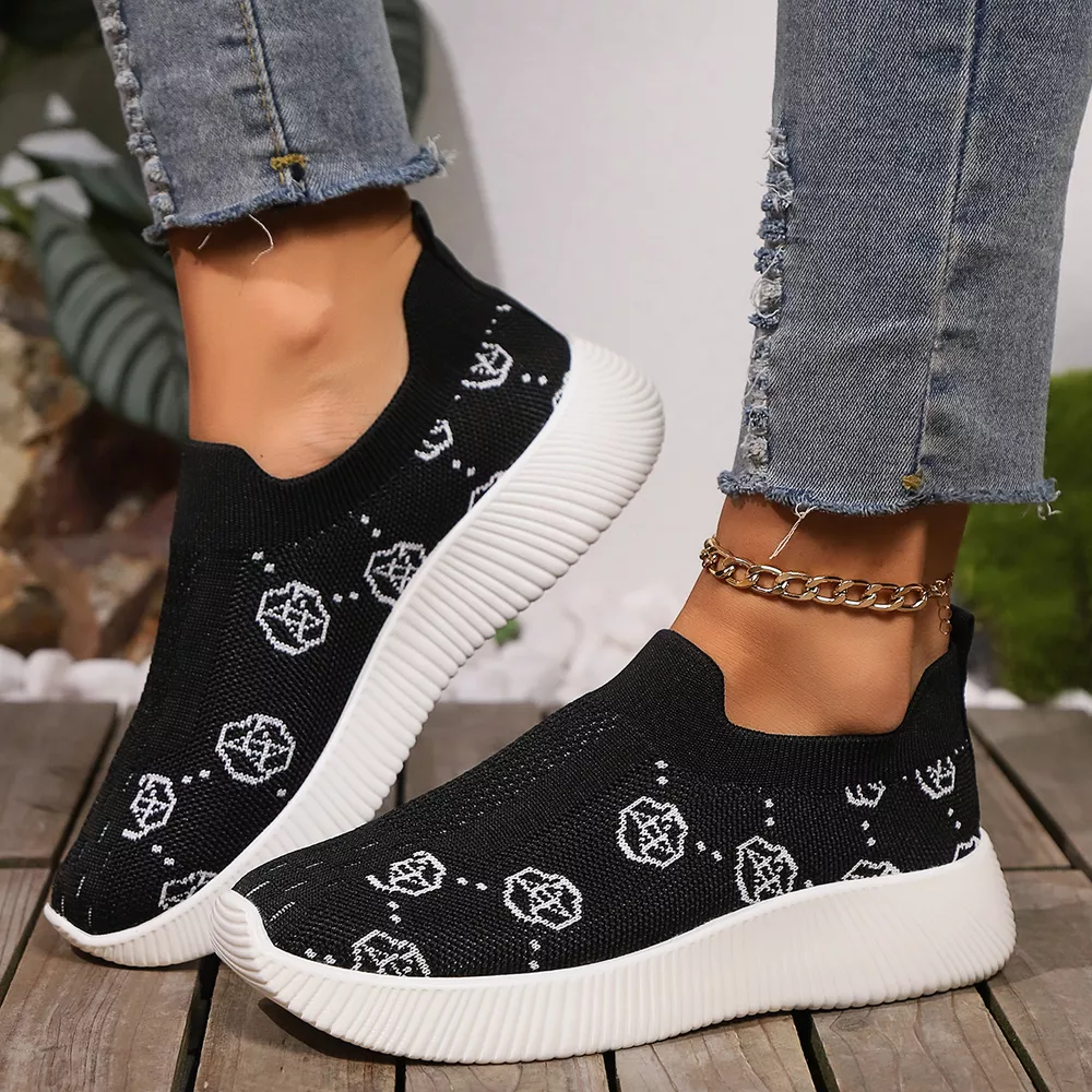 Mesh Round Toe Slip-Ons, image 3