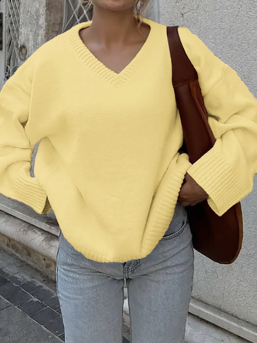 V-Neck Long Sleeve Sweater, image 11