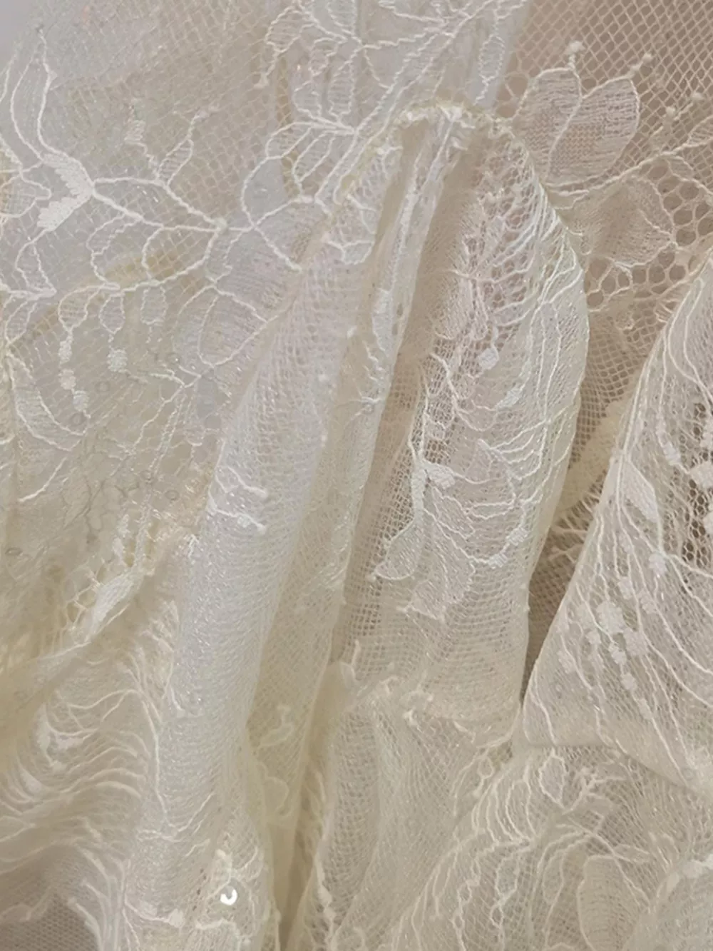 Ruffled Hem Lace Long Sleeve Dress, image 8