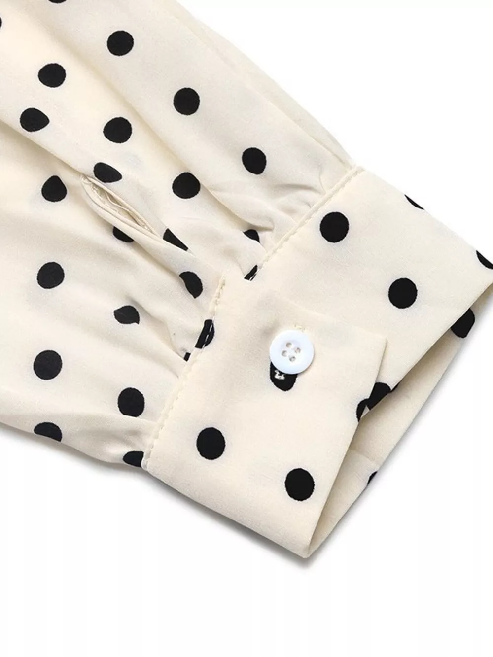 Polka Dot Tie Front Long Sleeve Midi Dress, image 7
