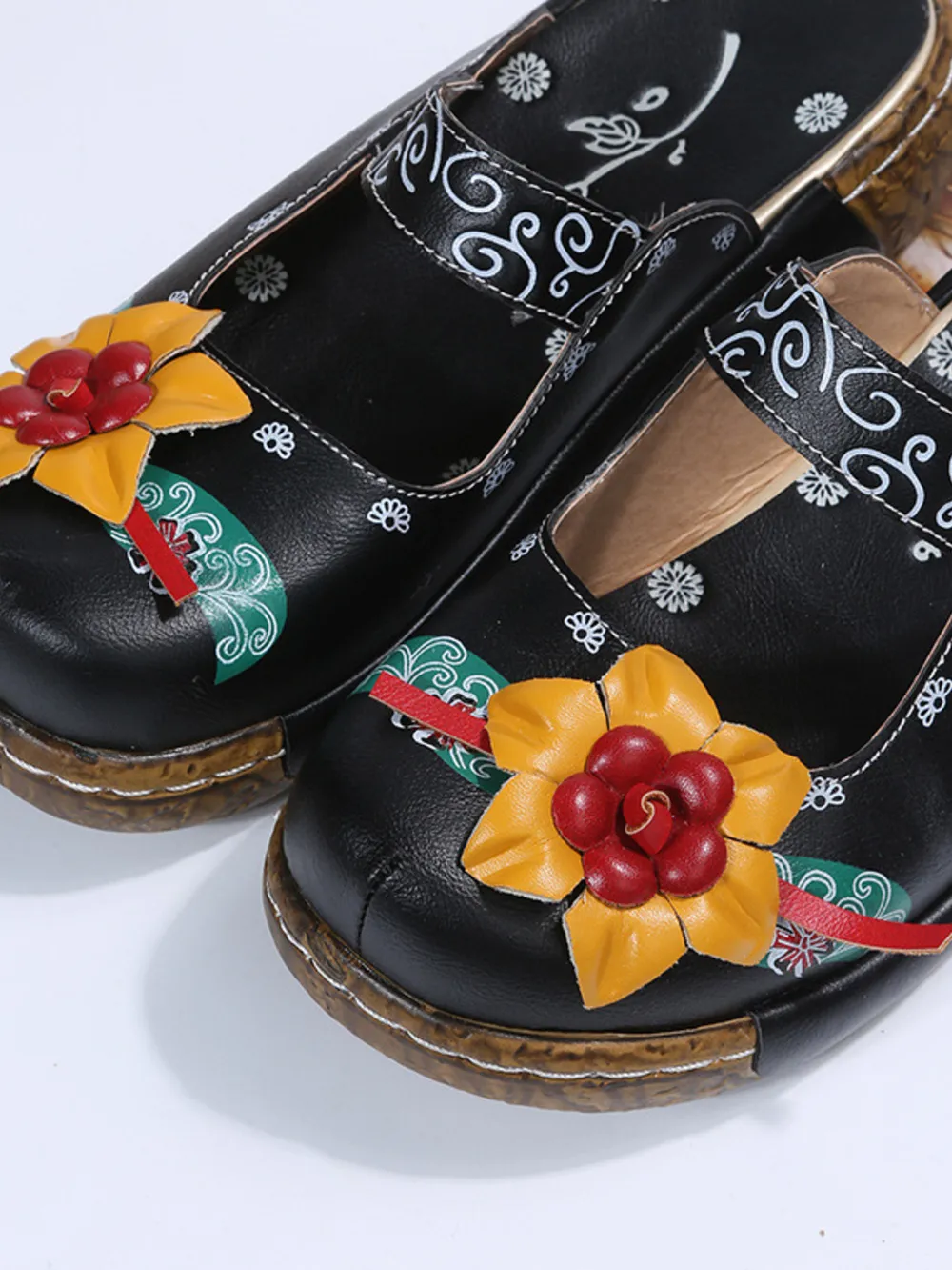 Flower Round Toe Sandals, image 4