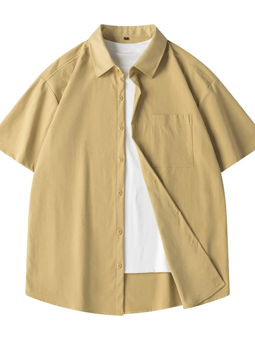 Men's Plus Size Casual Loose Fit Short Sleeve Shirt, image 2