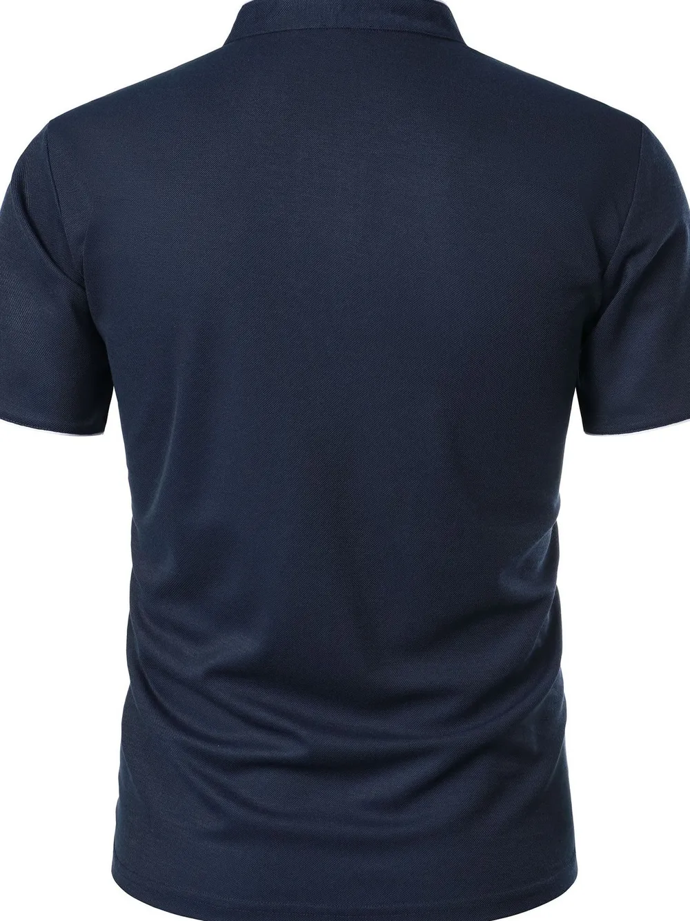 Men's Full Size Short Sleeve Contrast Trim Polo Plus Size, image 27