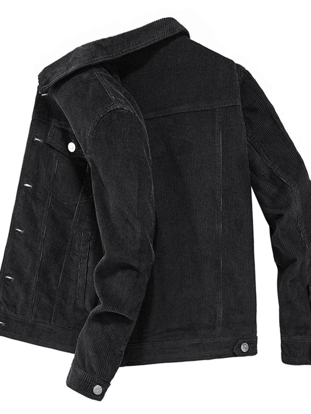 Men's Plus Size Classic Corduroy Button-Down Jacket, image 2