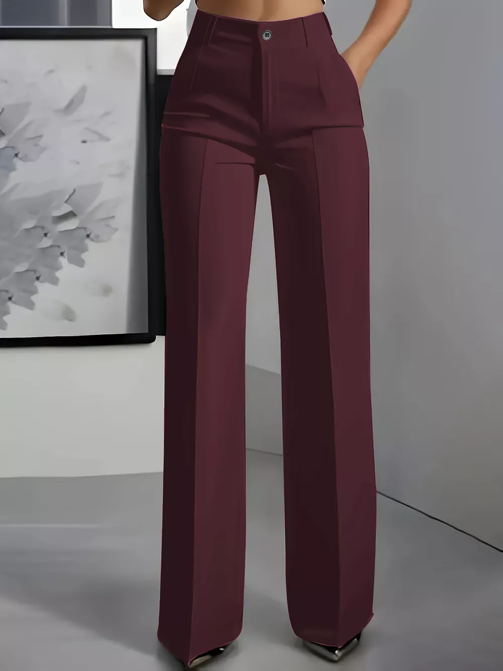 Full Size High-Waisted Wide-Leg Pants Plus Size, image 16
