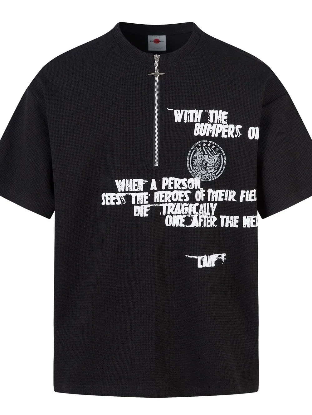 Men's Half Zip Short Sleeve T-Shirt