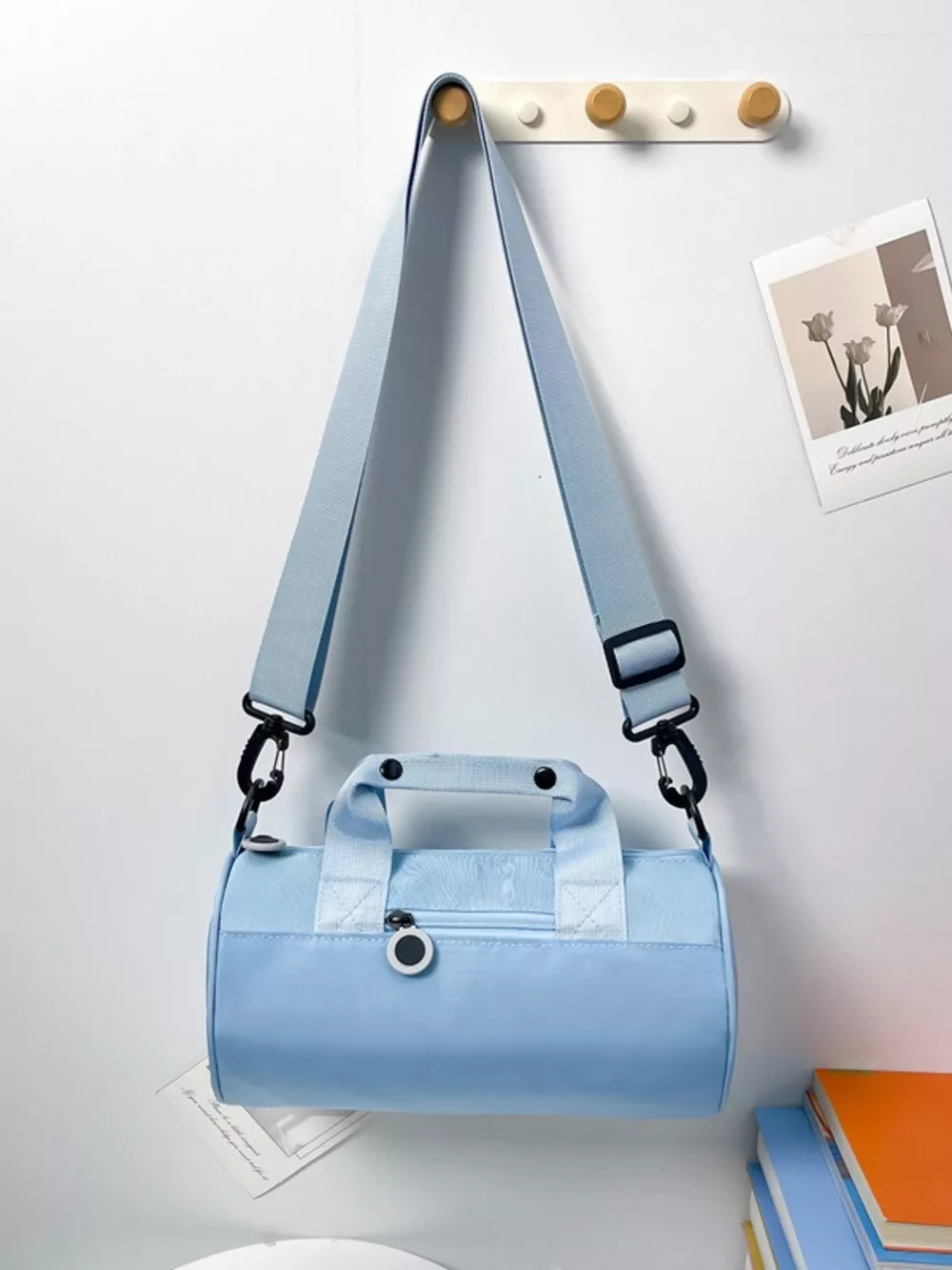 Adjustable Strap Barrel Crossbody Bag, image 4