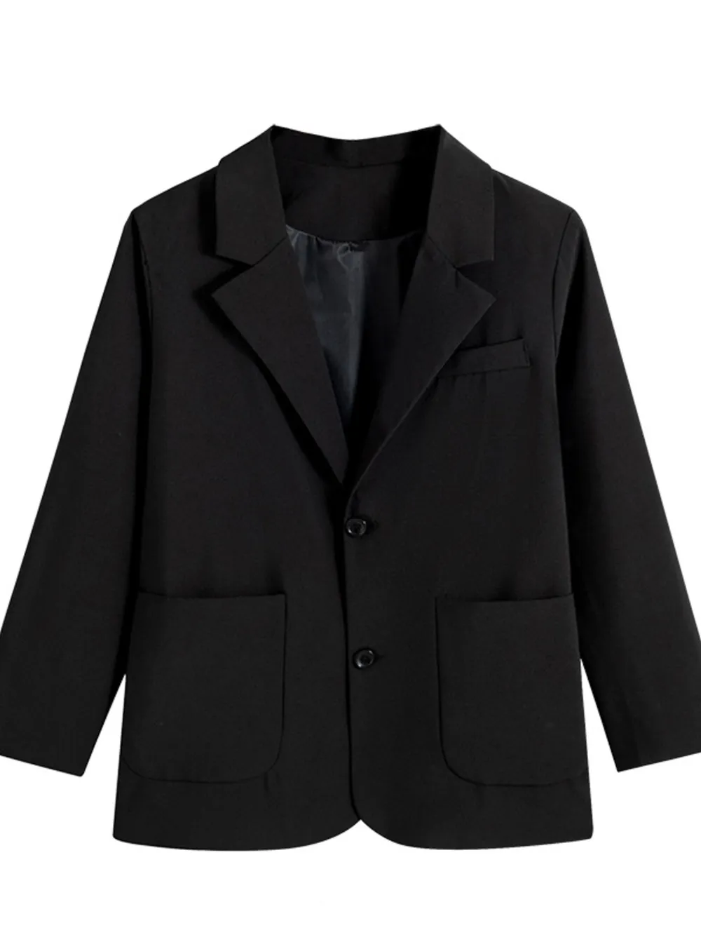 Men's Full Size Lapel Collar Long Sleeve Blazer Plus Size, image 2