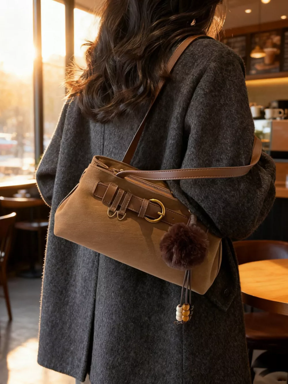 Buckle Decor Shoulder Bag, image 6