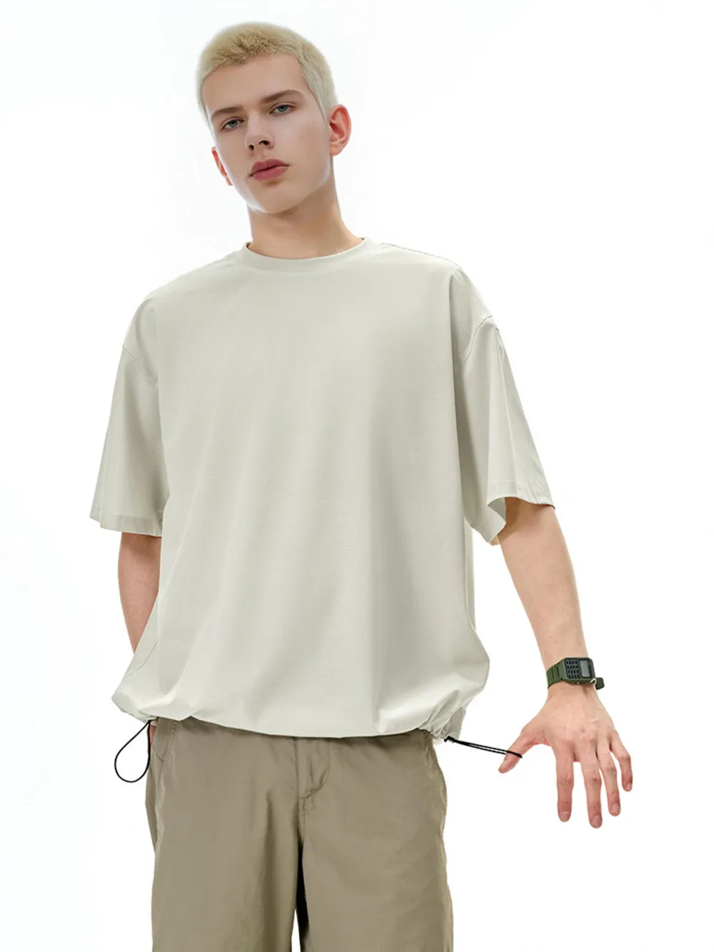 Men's Drawstring Hem Quick-Dry T-Shirt