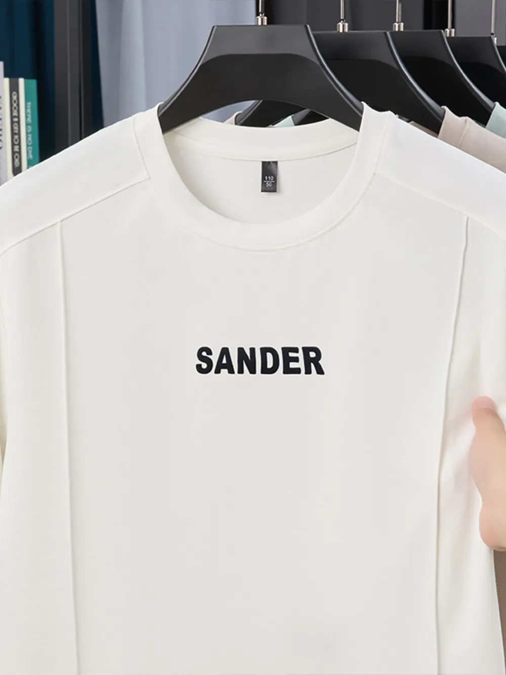 Men's Plus Size Letter Round Neck Short Sleeve T-Shirt, image 9