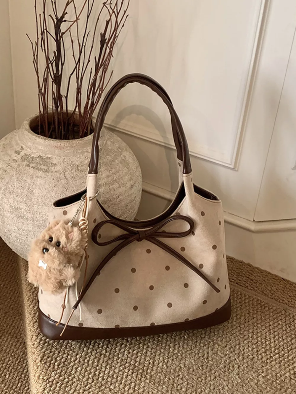 Polka Dot Bow Shoulder Bag, image 2