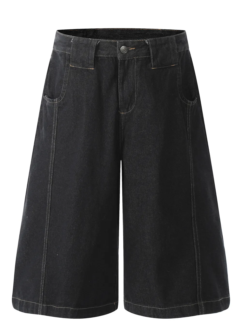 Men's Wide Leg Denim Shorts