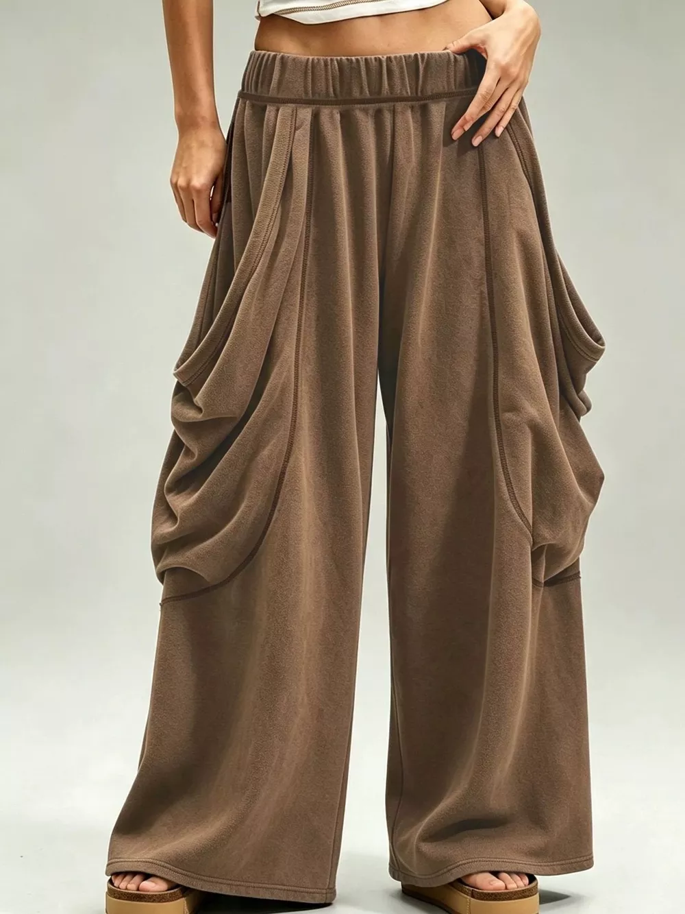 Oversized Wide-Leg Cargo Pants, image 8